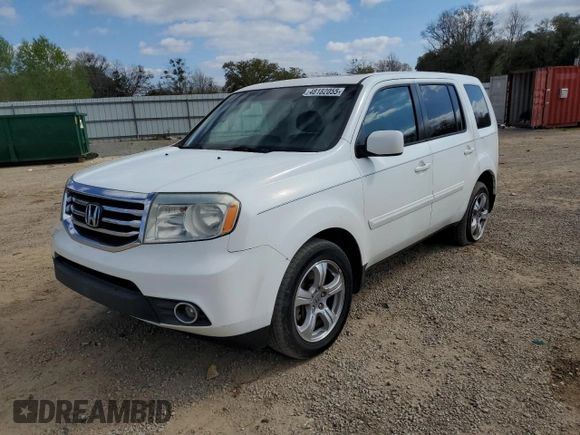 2013 Honda Pilot EX-L with VIN 5FNYF3H56DB014981, listed as a Copart auction lot 48182055 with 222,663 mi miles and Salvage Title. Bid and sale history available at DreamBid. Image 1.