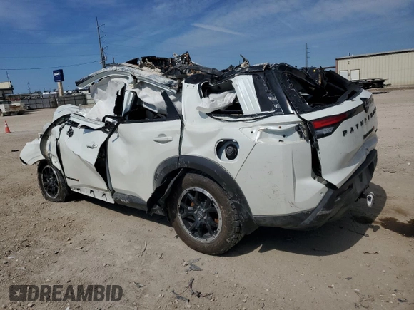 2023 Nissan Pathfinder Rock Creek with VIN 5N1DR3BD4PC263895, listed as a Copart auction lot 47092485 with Not provided miles and Non repairable. Bid and sale history available at DreamBid. Image 2.
