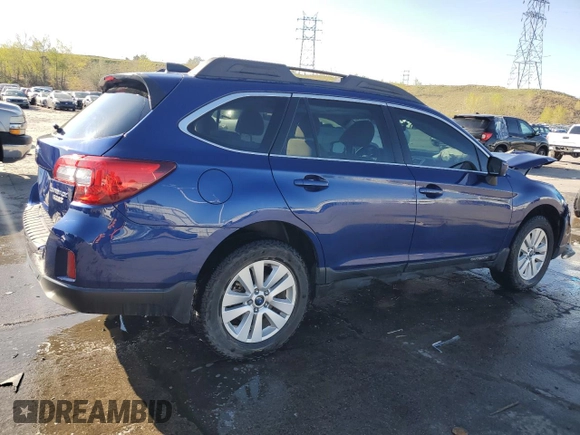 2017 Subaru Outback Premium with VIN 4S4BSACC8H3438933, listed as a Copart auction lot 54973275 with 60,496 mi miles and Salvage Title. Bid and sale history available at DreamBid. Image 3.