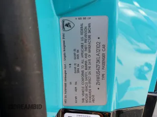 2019 Lamborghini Huracan Performante z VIN ZHWUS4ZF3KLA12102, wystawiony jako Copart lot #65319274 z przebiegiem Nie podano mil oraz Szkody całkowita. Historia ofert i sprzedaży dostępna na DreamBid. Obrazek 13.