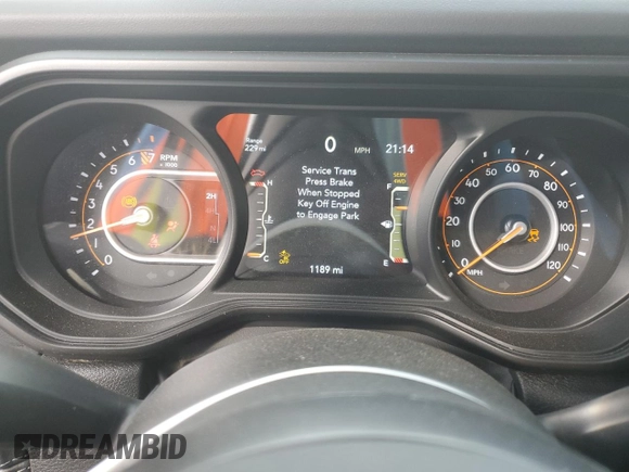 2024 Jeep Gladiator Sport S with VIN 1C6HJTAG8RL128891, listed as a Copart auction lot 44198995 with 1,189 mi miles and Salvage title. Bid and sale history available at DreamBid. Image 9.