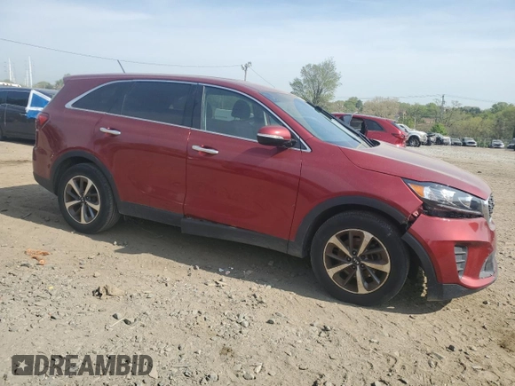 2020 Kia Sorento LX V6 with VIN 5XYPG4A52LG666254, listed as a Copart auction lot 54121115 with 150,587 mi miles and Clean Title. Bid and sale history available at carsss.com. Image 4.