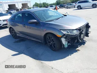 2019 Honda Civic Sedan Sport with VIN 19XFC2F89KE019683, listed as a IAAI auction lot 42055871 with 107,941 mi miles. Bid and sale history available at carsss.com. Image 1.