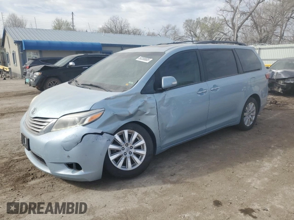 2017 Toyota Sienna with VIN 5TDDZ3DC0HS186516, listed as a Copart auction lot 50358685 with 154,348 mi miles and Salvage Title. Bid and sale history available at DreamBid. Image 1.