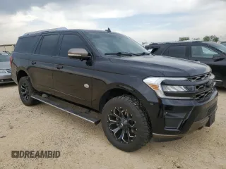 2023 Ford Expedition Max King Ranch z VIN 1FMJK1P85PEA13934, wystawiony jako Copart lot #54542605 z przebiegiem 46 310 mil mil oraz Szkoda całkowita • Salvage title. Historia ofert i sprzedaży dostępna na DreamBid. Obrazek 4.