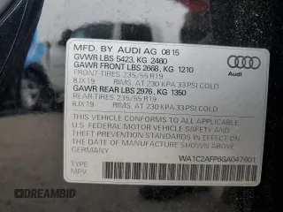 2016 Audi Q5 Premium z VIN WA1C2AFP6GA047601, wystawiony jako Copart lot #61094265 z przebiegiem 90 761 mil mil oraz Szkoda całkowita • Salvage title. Historia ofert i sprzedaży dostępna na DreamBid. Obrazek 13.