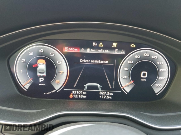 2020 Audi A4 Premium Plus with VIN WAUENAF48LA043648, listed as a Copart auction lot 58335355 with 33,101 mi miles and Salvage title. Bid and sale history available at DreamBid. Image 9.