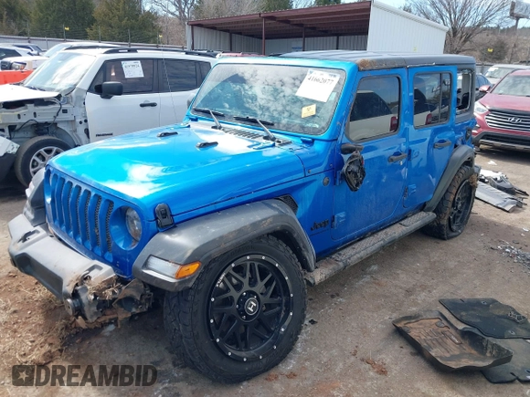 2023 Jeep Wrangler Sport S with VIN 1C4HJXDN6PW592915, listed as a IAAI auction lot 41662077 with 43,129 mi miles and . Bid and sale history available at DreamBid. Image 2.