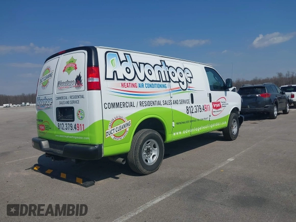 2023 Chevrolet Express Cargo with VIN 1GCWGAFPXP1258949, listed as a IAAI auction lot 41790627 with 23,518 mi miles and . Bid and sale history available at DreamBid. Image 4.