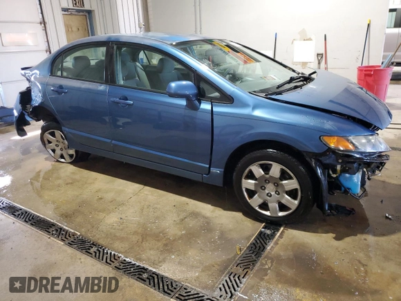 2008 Honda Civic LX with VIN 2HGFA16518H535542, listed as a Copart auction lot 45506495 with 58,148 mi miles and Salvage Title. Bid and sale history available at DreamBid. Image 4.