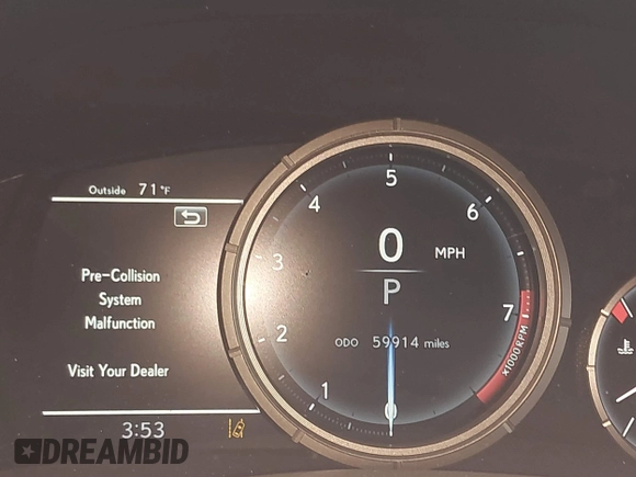 2018 Lexus GS 350 with VIN JTHBZ1BLXJA015465, listed as a IAAI auction lot 41848863 with 59,914 mi miles and . Bid and sale history available at DreamBid. Image 7.