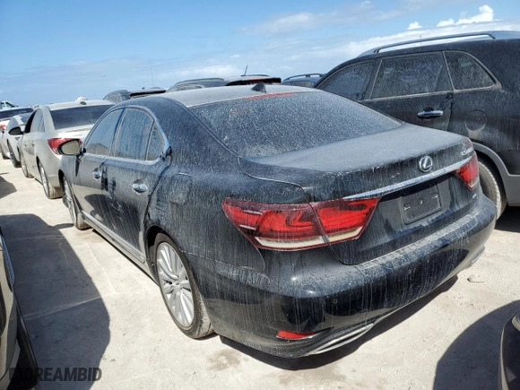2016 Lexus LS 460 with VIN JTHCL5EF5G5025762, listed as a Copart auction lot 76359344 with 0 mi miles and Salvage Title. Bid and sale history available at carsss.com. Image 2.