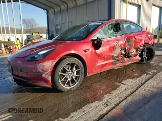 2022 Tesla Model 3 Long Range with VIN 5YJ3E1EB2NF189127, listed as a Copart auction lot 48705745 with 117,212 mi miles and Salvage Title. Bid and sale history available at DreamBid. Image 1.