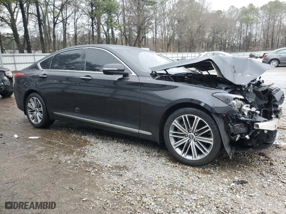 2018 Genesis G80 3.8L with VIN KMHGN4JE5JU236392, listed as a Copart auction lot 45579204 with 89,226 mi miles. Bid and sale history available at carsss.com. Image 4.