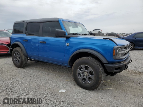 2023 Ford Bronco with VIN 1FMEE5BP5PLB60216, listed as a Copart auction lot 53698025 with 19,719 mi miles and Salvage title. Bid and sale history available at DreamBid. Image 4.