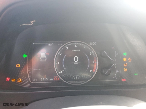 2020 Lexus UX with VIN JTHP3JBH7L2026407, listed as a Copart auction lot 76059724 with 34,108 mi miles and Non Repairable. Bid and sale history available at carsss.com. Image 9.