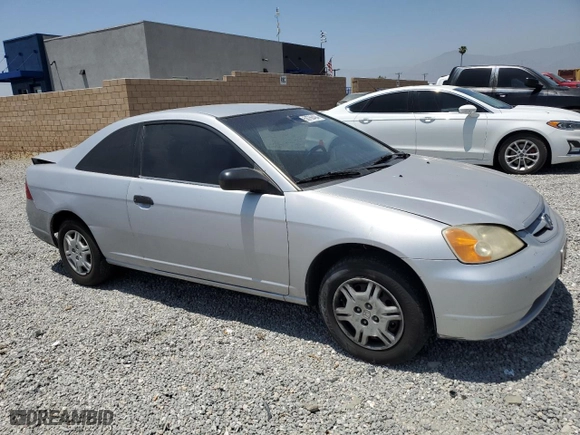 2001 Honda Civic LX with VIN 1HGEM215X1L044492, listed as a Copart auction lot 58766494 with 307,400 mi miles and Salvage Title. Bid and sale history available at carsss.com. Image 4.