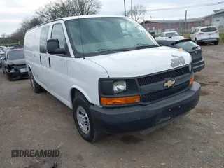2014 Chevrolet Express Cargo Van with VIN 1GCWGGCA4E1209164, listed as a IAAI auction lot 41838141 with 174,770 mi miles. Bid and sale history available at carsss.com. Image 1.