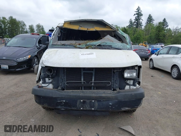 2013 Chevrolet Express Cargo with VIN 1GCWGGBA9D1163007, listed as a IAAI auction lot 42438809 with Not provided miles and . Bid and sale history available at DreamBid. Image 10.