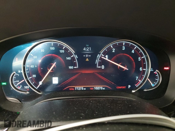 2018 BMW 5 Series 540i xDrive z VIN WBAJE7C57JWC56107, wystawiony jako Copart lot #41665445 z przebiegiem 77 275 mil mil oraz Szkoda całkowita • Salvage title. Historia ofert i sprzedaży dostępna na DreamBid. Obrazek 9.