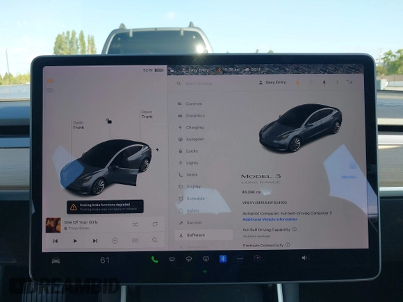 2018 Tesla Model 3 Long Range Battery with VIN 5YJ3E1EA4JF024102, listed as a IAAI auction lot 42100621 with 86,298 mi miles and . Bid and sale history available at DreamBid. Image 17.