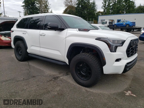 2023 Toyota Sequoia SR5 with VIN 7SVAAABA6PX013064, listed as a Copart auction lot 72990084 with 12,342 mi miles and Salvage Title. Bid and sale history available at carsss.com. Image 4.