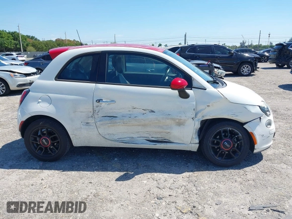 2015 FIAT 500 Pop with VIN 3C3CFFAR5FT663043, listed as a IAAI auction lot 42037387 with 65,266 mi miles. Bid and sale history available at carsss.com. Image 13.