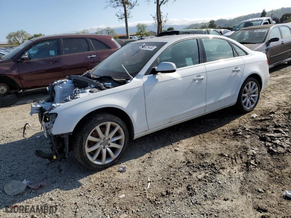 2013 Audi A4 Premium Plus with VIN WAUFFAFL5DN030164, listed as a Copart auction lot 49625434 with 99,485 mi miles and Clean Title. Bid and sale history available at carsss.com. Image 1.