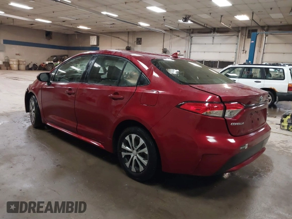 2022 Toyota Corolla Hybrid LE with VIN JTDEAMDE6NJ045669, listed as a IAAI auction lot 41740673 with 37,188 mi miles. Bid and sale history available at carsss.com. Image 3.