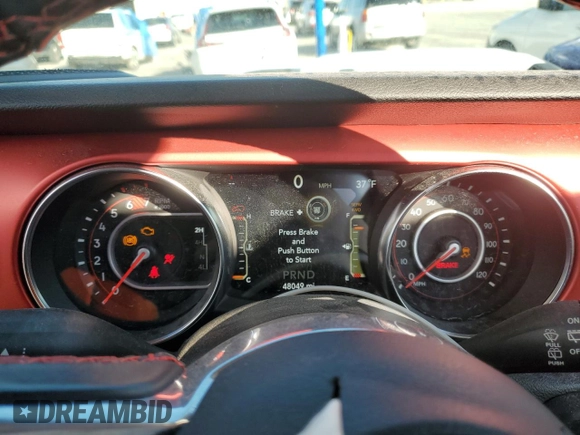 2021 Jeep Wrangler Unlimited Rubicon with VIN 1C4HJXFN6MW685250, listed as a Copart auction lot 48912085 with 48,049 mi miles and Salvage Title. Bid and sale history available at DreamBid. Image 9.