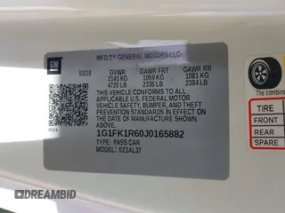 2018 Chevrolet Camaro ZL1 z VIN 1G1FK1R60J0165882, wystawiony jako IAAI lot #41859936 z przebiegiem Nie podano mil oraz . Historia ofert i sprzedaży dostępna na DreamBid. Obrazek 9.