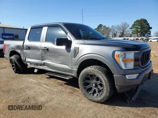 2021 Ford F-150 XL with VIN 1FTFW1E52MKE39763, listed as a Copart auction lot 45680975 with 47,112 mi miles and Salvage Title. Bid and sale history available at carsss.com. Image 4.