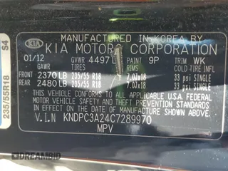 2012 Kia Sportage EX with VIN KNDPC3A24C7289970, listed as a Copart auction lot 59557675 with 326,729 mi miles and Clean title. Bid and sale history available at DreamBid. Image 13.