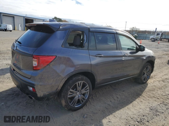 2021 Honda Passport EX-L with VIN 5FNYF7H54MB011715, listed as a Copart auction lot 84494244 with 33,264 mi miles and Salvage Title. Bid and sale history available at carsss.com. Image 3.