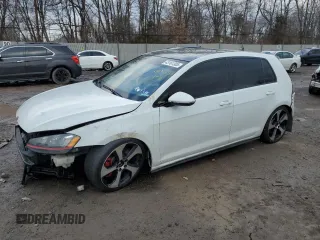 2017 Volkswagen Golf GTI S with VIN 3VW547AU4HM011657, listed as a Copart auction lot 43161305 with 0 mi miles and Salvage Title. Bid and sale history available at carsss.com. Image 1.