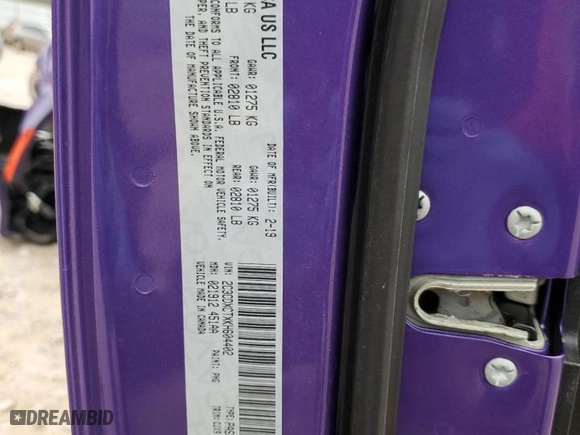 2019 Dodge Charger R/T with VIN 2C3CDXCTXKH604402, listed as a Copart auction lot 84534734 with NaN miles and Salvage Title. Bid and sale history available at carsss.com. Image 15.