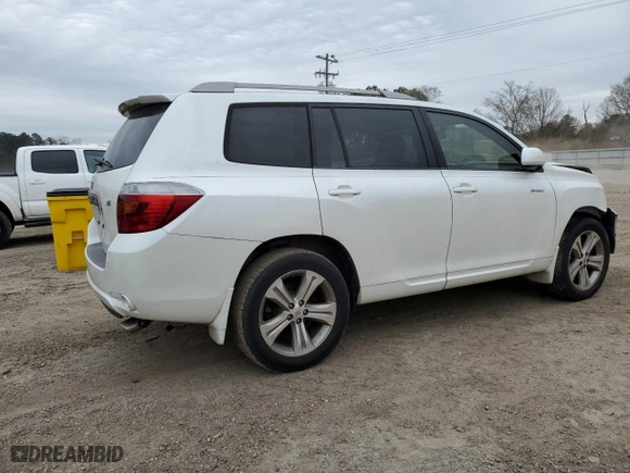 2009 Toyota Highlander Sport with VIN JTEDS43AX92092917, listed as a Copart auction lot 47545725 with 182,969 mi miles and Salvage Title. Bid and sale history available at carsss.com. Image 3.