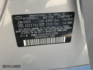 2023 Hyundai Sonata SEL with VIN KMHL14JA5PA327289, listed as a Copart auction lot 50024105 with 10,599 mi miles and Salvage Title. Bid and sale history available at carsss.com. Image 14.