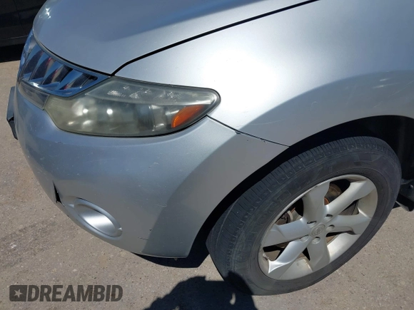 2009 Nissan Murano SL with VIN JN8AZ18U69W101940, listed as a IAAI auction lot 41852690 with 169,701 mi miles and . Bid and sale history available at DreamBid. Image 12.