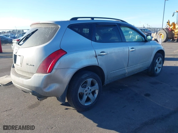 2005 Nissan Murano SL with VIN JN8AZ08W45W413518, listed as a IAAI auction lot 41669486 with 123,121 mi miles. Bid and sale history available at carsss.com. Image 4.