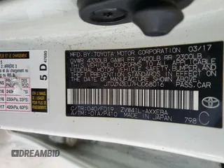 2017 Toyota Prius Two with VIN JTDZN3EU7HJ068016, listed as a Copart auction lot 56347555 with 354,768 mi miles and Clean Title. Bid and sale history available at DreamBid. Image 12.