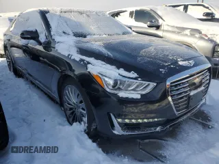 2017 Genesis G90 3.3T Premium with VIN KMHG34JA2HU032517, listed as a Copart auction lot 88543615 with 88,775 mi miles and Salvage Title. Bid and sale history available at carsss.com. Image 4.
