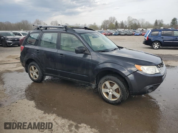 2012 Subaru Forester X with VIN JF2SHABC8CH409191, listed as a Copart auction lot 54823995 with Not Provided miles and Salvage Title. Bid and sale history available at DreamBid. Image 4.