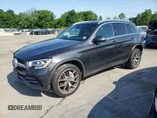 2020 Mercedes-Benz GLC 300 with VIN WDC0G8EB2LF692651, listed as a Copart auction lot 61568195 with 60,929 mi miles and Salvage title. Bid and sale history available at DreamBid. Image 1.