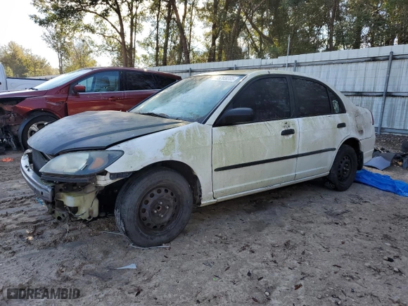 2004 Honda Civic VP with VIN 2HGES163X4H536190, listed as a Copart auction lot 45269285 with 0 mi miles and Non Repairable. Bid and sale history available at carsss.com. Image 1.