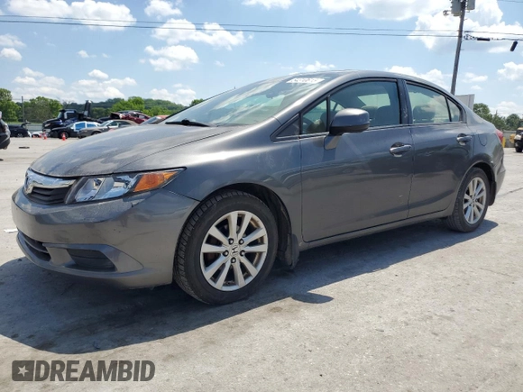 2012 Honda Civic EX with VIN 2HGFB2F8XCH510032, listed as a Copart auction lot 54310615 with 233,564 mi miles and Salvage Title. Bid and sale history available at DreamBid. Image 1.