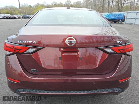 2020 Nissan Sentra SV with VIN 3N1AB8CV8LY225641, listed as a Copart auction lot 51834665 with 61,287 mi miles and Clean Title. Bid and sale history available at carsss.com. Image 6.