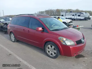2005 Nissan Quest with VIN 5N1BV28U15N138844, listed as a IAAI auction lot 42005350 with 187,244 mi miles. Bid and sale history available at carsss.com. Image 1.