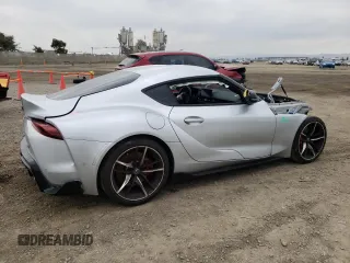 2021 Toyota GR Supra 3.0 with VIN WZ1DB0C03MW042934, listed as a Copart auction lot 45202914 with 34,631 mi miles and Salvage Title. Bid and sale history available at carsss.com. Image 3.
