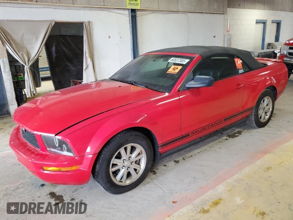 2007 Ford Mustang Deluxe with VIN 1ZVFT84NX75329658, listed as a Copart auction lot 60537385 with Not provided miles and Salvage title. Bid and sale history available at DreamBid. Image 1.